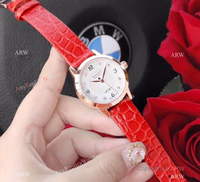 Swiss Replica Mont Blanc Boheme Date Rose Gold White Watch Ladies size